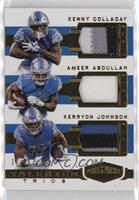 Kenny Golladay, Ameer Abdullah, Kerryon Johnson #/50