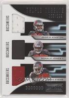 Jameis Winston, Mike Evans, Ronald Jones II [EX to NM] #/299