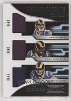 Cooper Kupp, Jared Goff, Todd Gurley II #/299