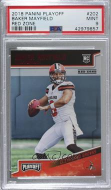 2018 Panini Playoff - [Base] - Red Zone #202 - Rookies - Baker Mayfield [PSA 9 MINT]