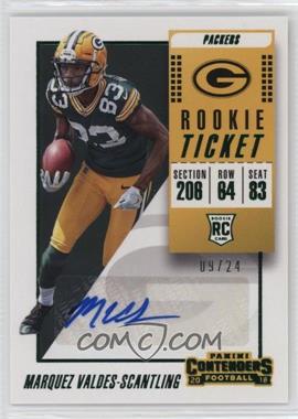 2018 Panini Playoff - Contenders Rookie Ticket RPS Preview #140 - Marquez Valdes-Scantling /24