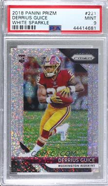 2018 Panini Prizm - [Base] - White Sparkle #221 - Rookie - Derrius Guice [PSA 9 MINT]