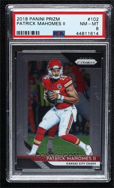 2018 Panini Prizm - [Base] #102 - Patrick Mahomes II [PSA 8 NM‑MT]