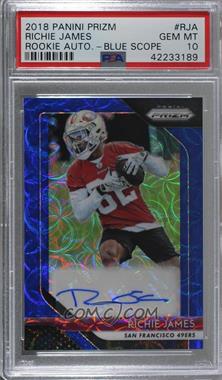 2018 Panini Prizm - Rookie Autographs - Blue Scope Prizm #RA-RJA - Richie James /99 [PSA 10 GEM MT]