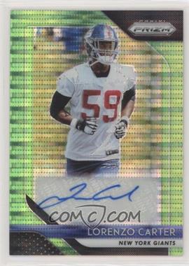 2018 Panini Prizm - Rookie Autographs - Neon Green Pulsar Prizm #RA-LC - Lorenzo Carter