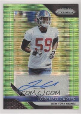 2018 Panini Prizm - Rookie Autographs - Neon Green Pulsar Prizm #RA-LC - Lorenzo Carter