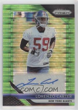 2018 Panini Prizm - Rookie Autographs - Neon Green Pulsar Prizm #RA-LC - Lorenzo Carter