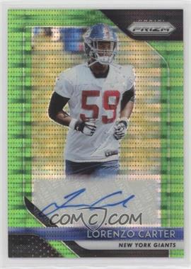 2018 Panini Prizm - Rookie Autographs - Neon Green Pulsar Prizm #RA-LC - Lorenzo Carter