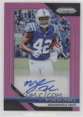 2018 Panini Prizm - Rookie Autographs - Pink Prizm #RA-NH - Nyheim Hines