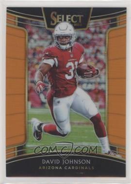 2018 Panini Select - [Base] - Orange Prizm #63 - Concourse - David Johnson /49