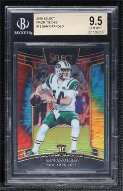 2018 Panini Select - [Base] - Tie-Dye Prizm #18 - Concourse - Sam Darnold /25 [BGS 9.5 GEM MINT]