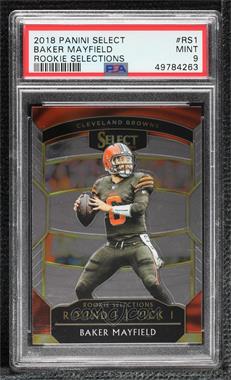 2018 Panini Select - Rookie Selections #RS-1 - Baker Mayfield [PSA 9 MINT]