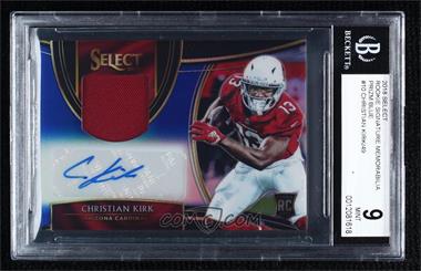 2018 Panini Select - Rookie Signature Memorabilia - Blue Prizm #RM-CK - Christian Kirk /49 [BGS 9 MINT]