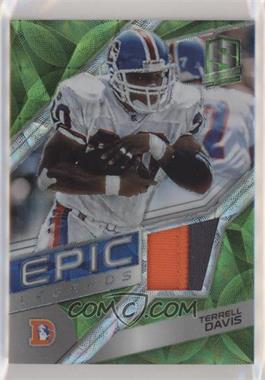 2018 Panini Spectra - Epic Legends Materials - Neon Green Prizm #9 - Terrell Davis /25