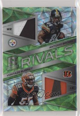 2018 Panini Spectra - Rivals - Neon Green Prizm #17 - Antonio Brown, Vontaze Burfict /25