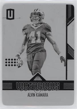 2018 Panini Unparalleled - Victorious - 2020 Plates & Patches Printing Plate Black #2 - Alvin Kamara /1