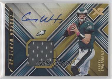 2018 Panini XR - Autographed Swatches - Gold #AS-CW - Carson Wentz /5