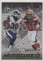 Nick Chubb, Todd Gurley II #/75