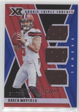 2018 Panini XR - Rookie Triple Threats Materials - Blue #TTM-1 - Baker Mayfield /75