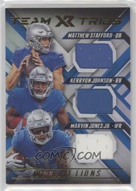 2018 Panini XR - Team Trios Materials #TT-DET - Matthew Stafford, Kerryon Johnson, Marvin Jones Jr. /99