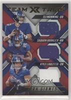 Eli Manning, Saquon Barkley, Kyle Lauletta #/99