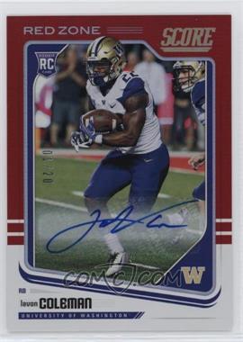 2018 Score - [Base] - Red Zone Signatures #434 - Rookies - Lavon Coleman /20