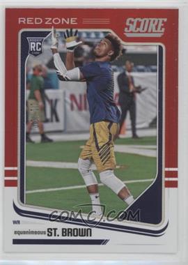 2018 Score - [Base] - Red Zone #398 - Rookies - Equanimeous St. Brown /20