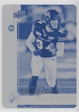 2018 Upper Deck CFL - [Base] - Achievement Printing Plate Cyan #34 - Justin Capicciotti /1