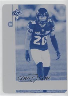 2018 Upper Deck CFL - [Base] - Achievement Printing Plate Cyan #60 - Emanuel Davis /1