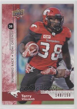 2018 Upper Deck CFL - [Base] - Red #83 - Terry Williams /150