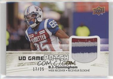 2018 Upper Deck CFL - UD Game Jersey - Patch #GJ-BC - B.J. Cunningham /25