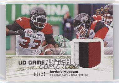 2018 Upper Deck CFL - UD Game Jersey - Patch #GJ-JM - Jerome Messam /25