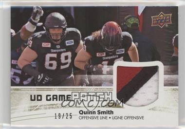 2018 Upper Deck CFL - UD Game Jersey - Patch #GJ-QS - Quinn Smith /25