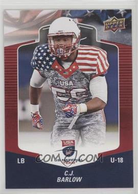 2018 Upper Deck USA Football - [Base] - Blue Border #89 - C.J. Barlow