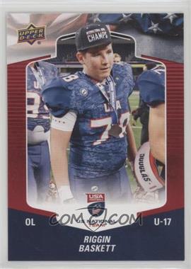 2018 Upper Deck USA Football - [Base] - Red Border #162 - Riggin Baskett