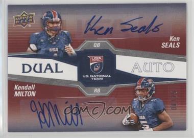 2018 Upper Deck USA Football - USA U17 Dual Auto #DA-1 - Ken Seals, Kendall Milton /25