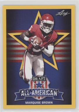 2019 Leaf Draft - [Base] - Gold #78 - All-American - Marquise Brown