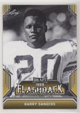 2019 Leaf Draft - Flashback - Gold #01 - 1989 Flashback - Barry Sanders