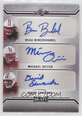 2019 Leaf Draft - Triple Autographs #TA-01 - Beau Benzschawel, Michael Deiter, David Edwards