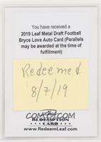 Bryce Love #/20