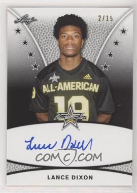 2019 Leaf Metal U.S. Army All-American Bowl - Tour Autographs - Black #TA-LD1 - Lance Dixon /15