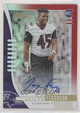 2019 Panini Absolute - [Base] - Red Spectrum Signatures #142 - Rookie - Jaylon Ferguson /75