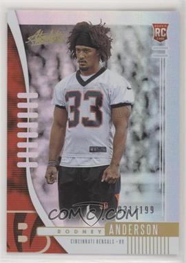 2019 Panini Absolute - [Base] - Spectrum #149 - Rookie - Rodney Anderson /199