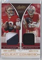 Dante Pettis, Jimmy Garoppolo #/40