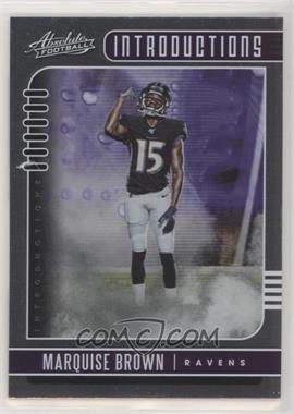 2019 Panini Absolute - Introductions #14 - Marquise Brown