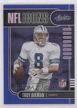 2019 Panini Absolute - NFL Icons - Blue Spectrum #18 - Troy Aikman /50