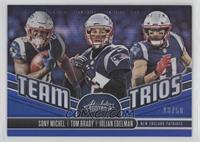 Julian Edelman, Sony Michel, Tom Brady #/50