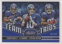 Eli Manning, Saquon Barkley, Sterling Shepard #/50