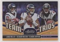 Deshaun Watson, Lamar Miller, DeAndre Hopkins #/10