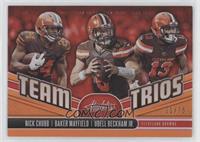 Odell Beckham Jr., Baker Mayfield, Nick Chubb #/75